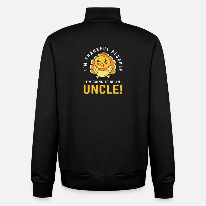 Thanksgiving Gender Reveal Werdende Mutter - Unisex Organic Zip Sweatshirt von Stanley/Stella - Schwarz
