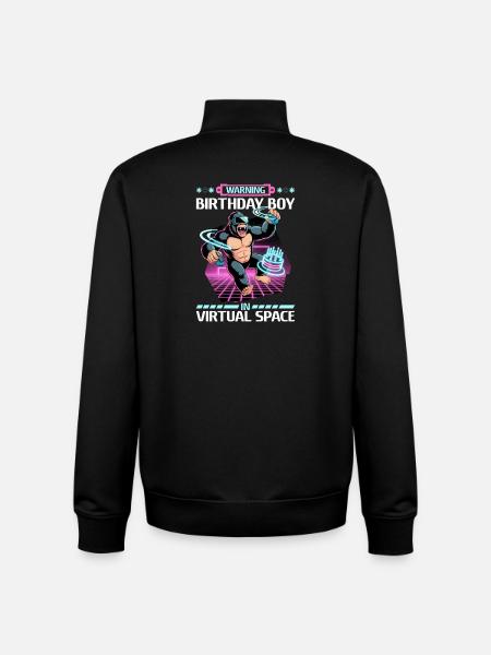 Birthday Gamer VR - Unisex Organic Zip Sweatshirt by Stanley/Stella - black
