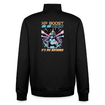 Birthday Gamer VR - Unisex Organic Zip Sweatshirt von Stanley/Stella - Schwarz - Hinten - AI Model Male 185 light (185cm)