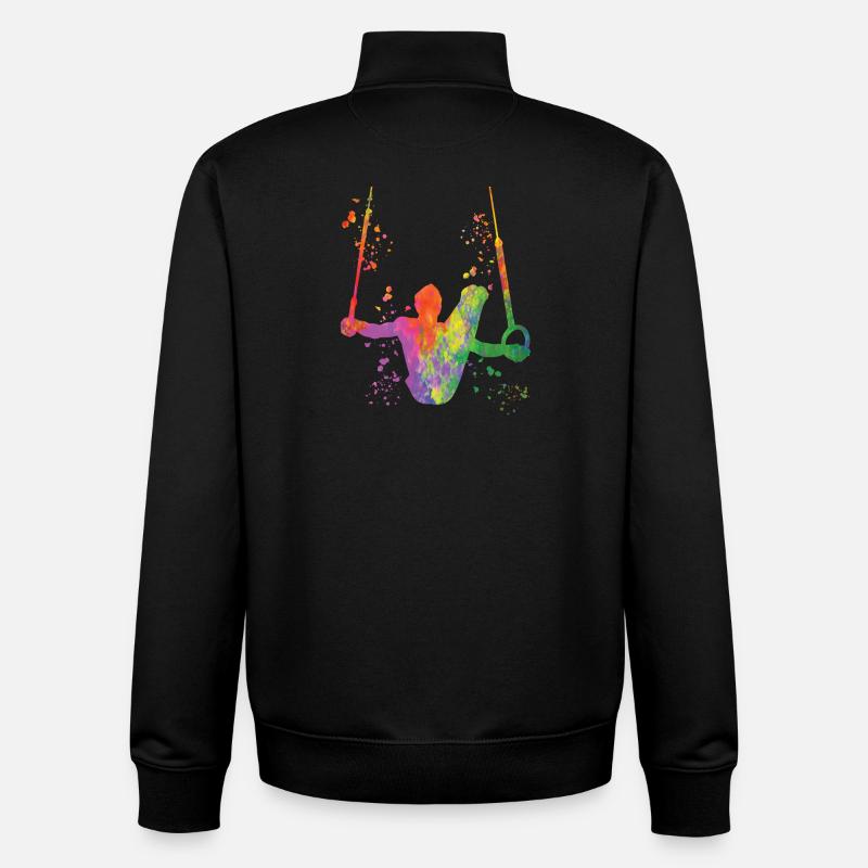 Kunstturner Ringe Kunstturnen - Unisex Organic Zip Sweatshirt von Stanley/Stella - Schwarz