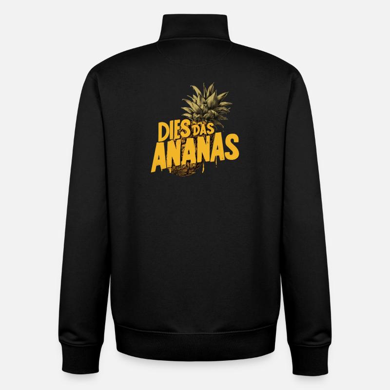 C’EST L’ANANAS – Drôle de dicton ananas - Sweat zippé unisexe en coton bio Stanley/Stella - noir