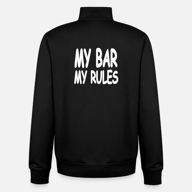 Bar - Unisex Organic Zip Sweatshirt von Stanley/Stella - Schwarz