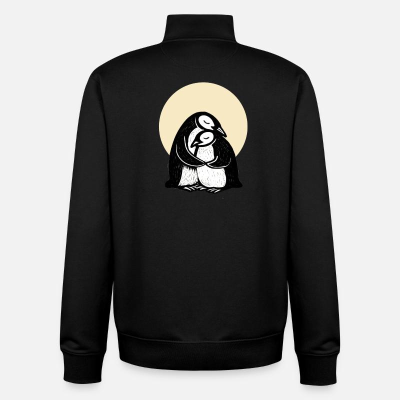 Umarmte Pinguine Duo - Unisex Organic Zip Sweatshirt von Stanley/Stella - Schwarz