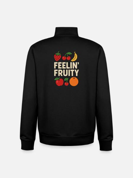 Feelin’ Fruity – Buntes Obst Design - Unisex Organic Zip Sweatshirt von Stanley/Stella - Schwarz