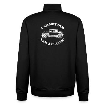 Classic - Unisex Organic Zip Sweatshirt by Stanley/Stella - black - Back - AI Model Male 185 light (185cm)
