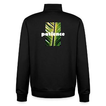 patience - Unisex Organic Zip Sweatshirt by Stanley/Stella - black - Back - AI Model Male 185 light (185cm)
