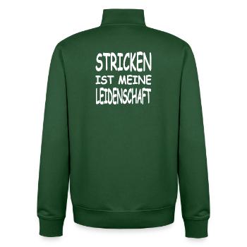tricoter - Sweat zippé unisexe en coton bio Stanley/Stella - vert bouteille - Dos - AI Model Male 185 dark (185cm)