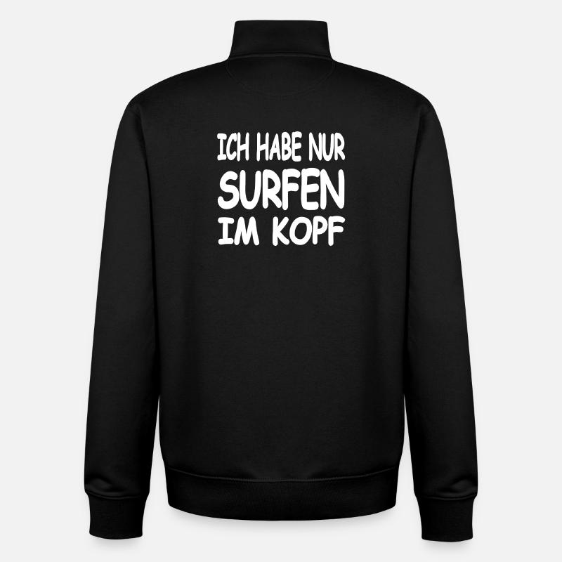 Surfen - Unisex Organic Zip Sweatshirt von Stanley/Stella - Schwarz