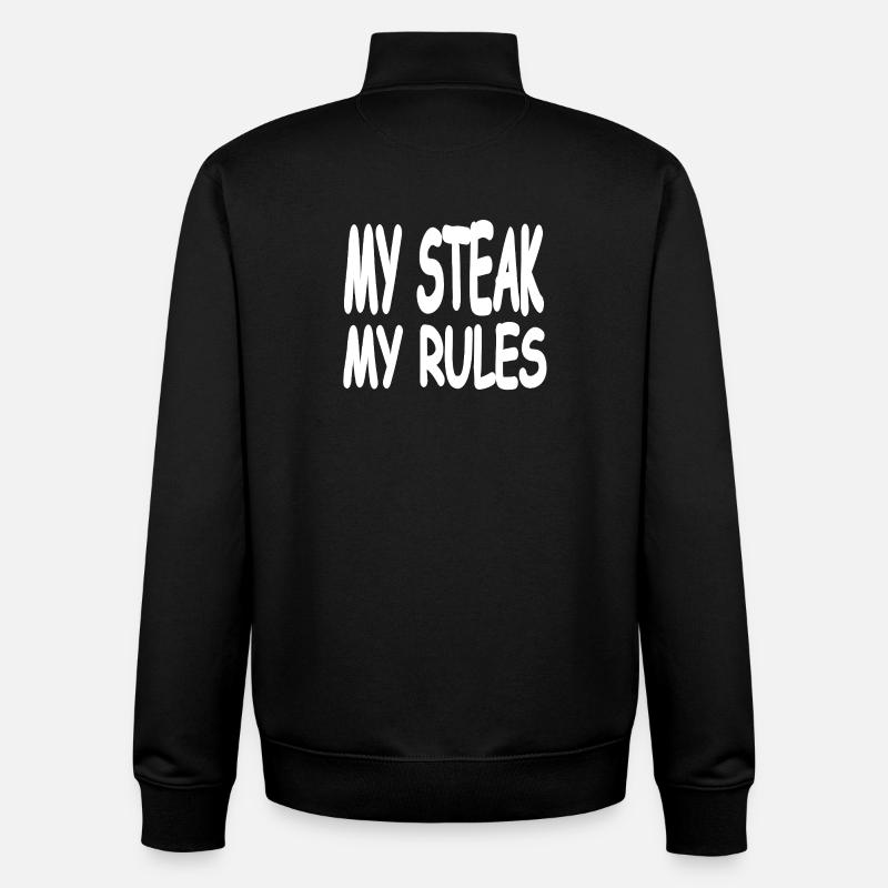 Steak - Unisex Organic Zip Sweatshirt von Stanley/Stella - Schwarz
