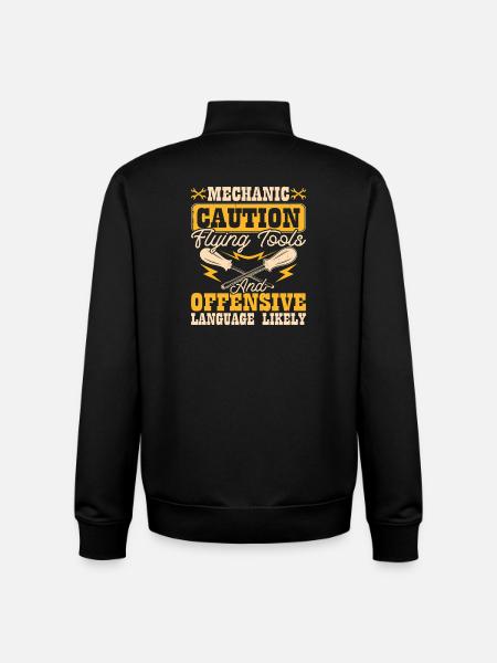 Car Mechanic Mechatronics Technician Screwdriver Gift - Unisex Organic Zip Sweatshirt by Stanley/Stella - black