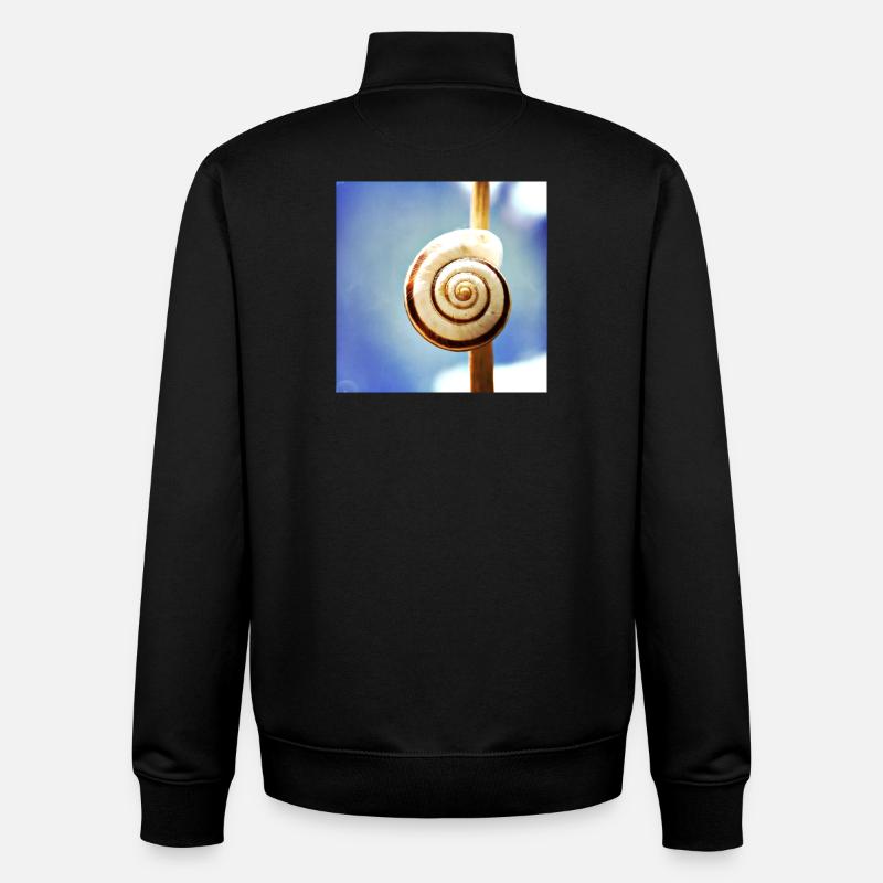 Snail-shell - Unisex Organic Zip Sweatshirt by Stanley/Stella - black