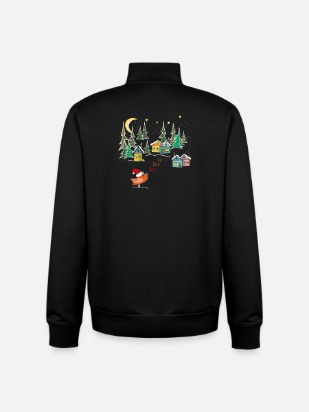 Winter Magic Christmas - Unisex Organic Zip Sweatshirt by Stanley/Stella - black