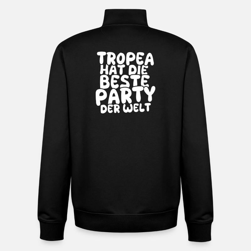 Tropea as a holiday destination - Unisex Organic Zip Sweatshirt by Stanley/Stella - black