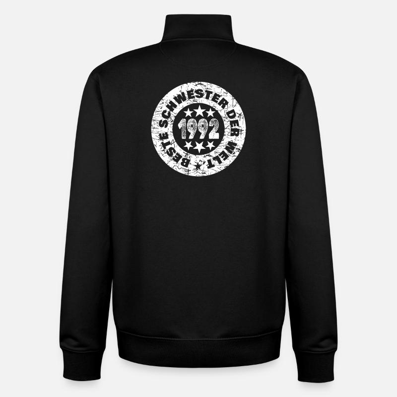 1992 - Unisex Organic Zip Sweatshirt von Stanley/Stella - Schwarz