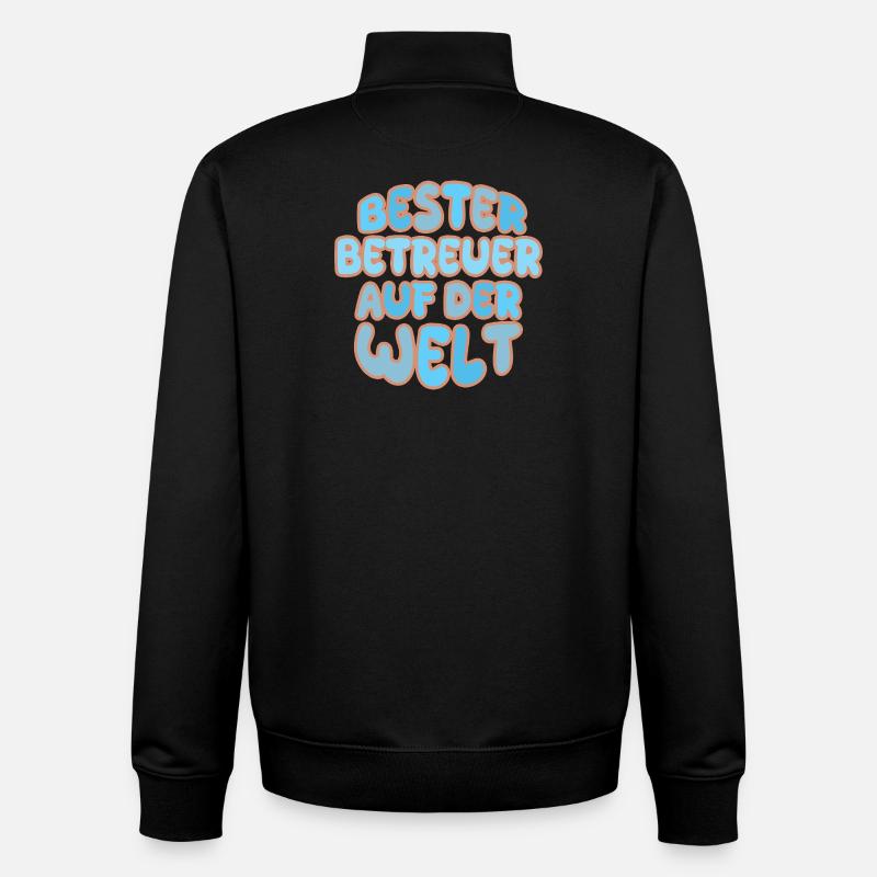 Cadeau pour aidant - Sweat zippé unisexe en coton bio Stanley/Stella - noir