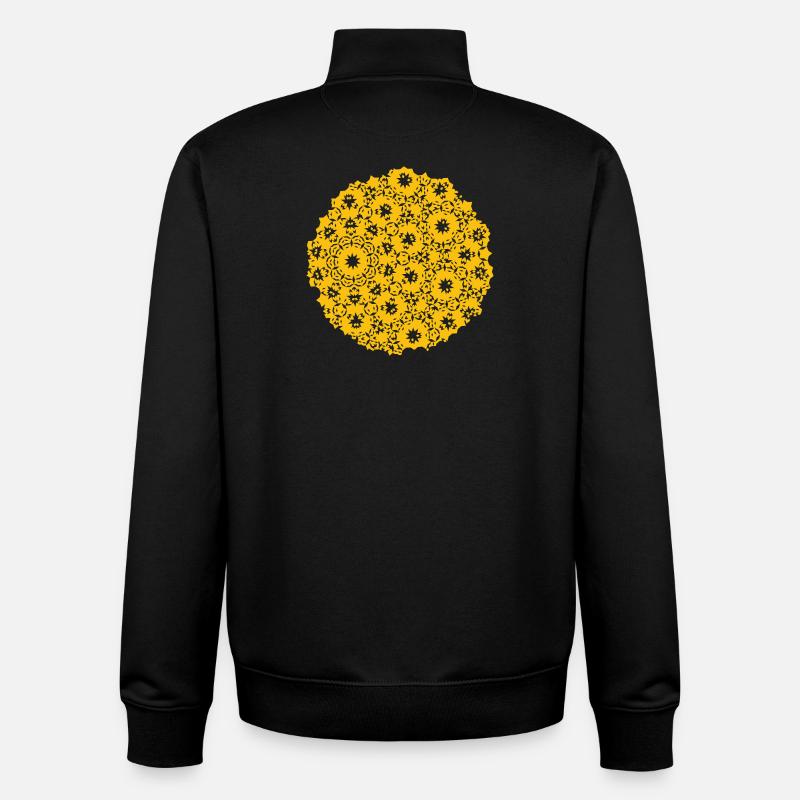 Moon Pattern - Unisex Organic Zip Sweatshirt by Stanley/Stella - black