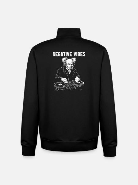 Negative Vibes by DJ Schopenhauer  - Unisex Organic Zip Sweatshirt by Stanley/Stella - black
