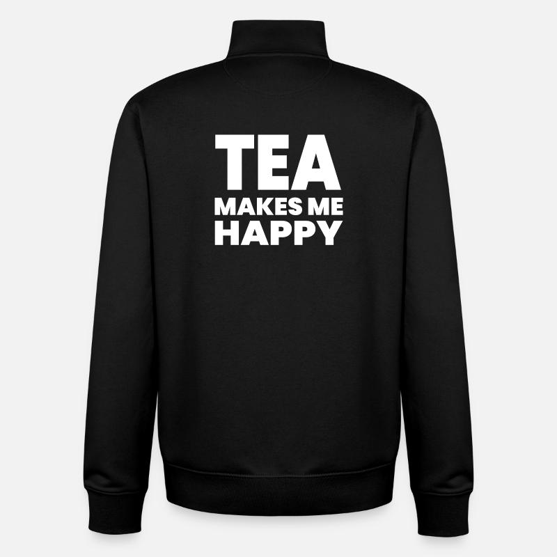 Thé - Sweat zippé unisexe en coton bio Stanley/Stella - noir