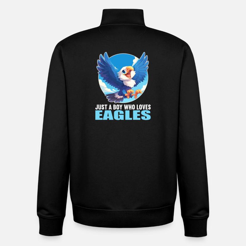 Aigle - Sweat zippé unisexe en coton bio Stanley/Stella - noir