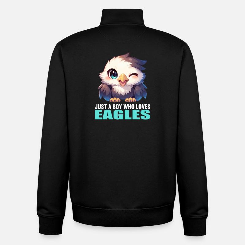 Eagle - Unisex Organic Zip Sweatshirt by Stanley/Stella - black