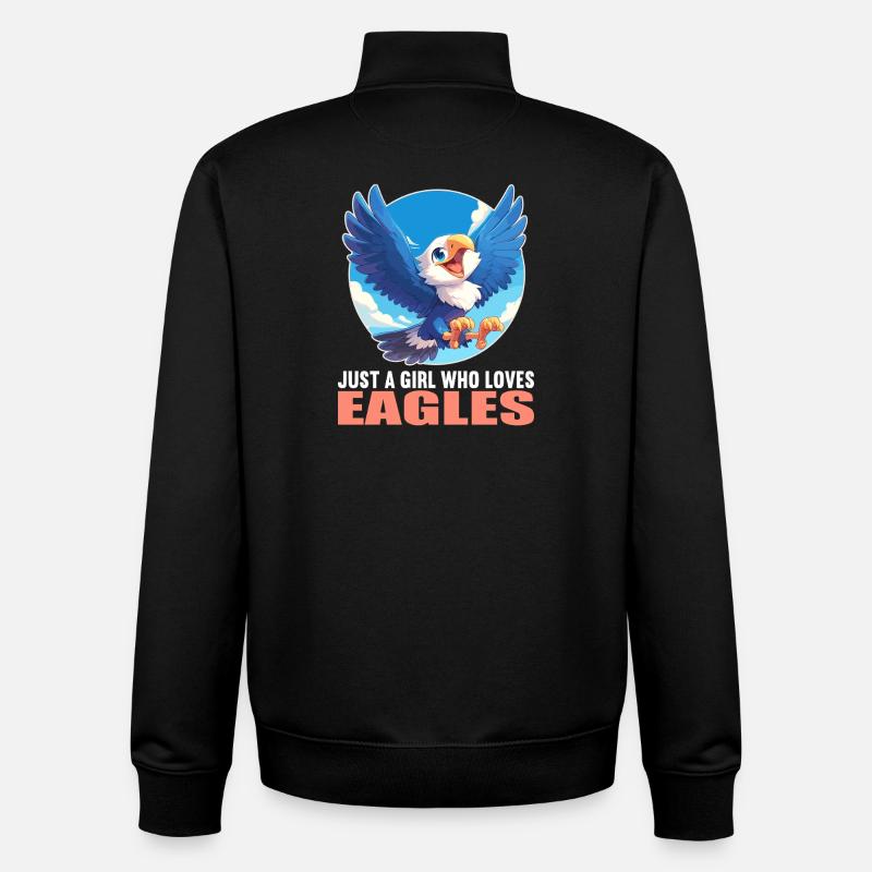 Eagle - Unisex Organic Zip Sweatshirt by Stanley/Stella - black