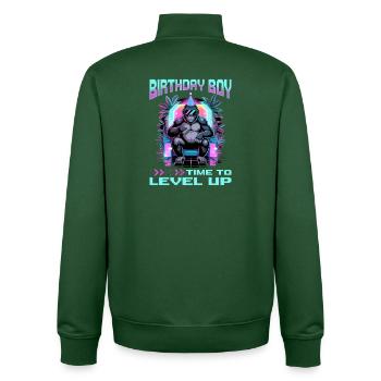 Birthday Gamer VR - Unisex Organic Zip Sweatshirt von Stanley/Stella - Flaschengrün - Hinten - AI Model Male 185 dark (185cm)