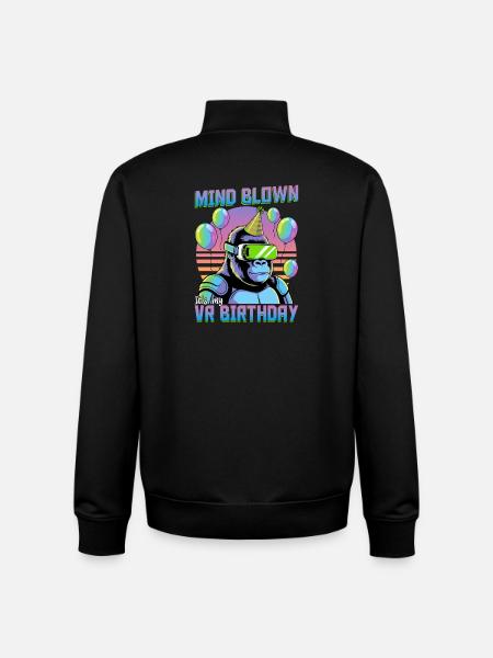 Birthday Gamer VR - Unisex Organic Zip Sweatshirt by Stanley/Stella - black