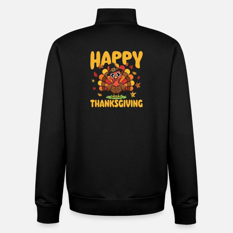 Frohes Thanksgiving Herbst Erntemischung - Unisex Organic Zip Sweatshirt von Stanley/Stella - Schwarz