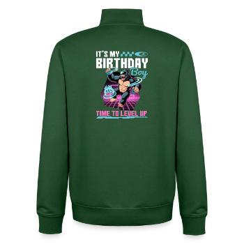 Birthday Gamer VR - Unisex Organic Zip Sweatshirt von Stanley/Stella - Flaschengrün - Hinten - AI Model Male 185 dark (185cm)