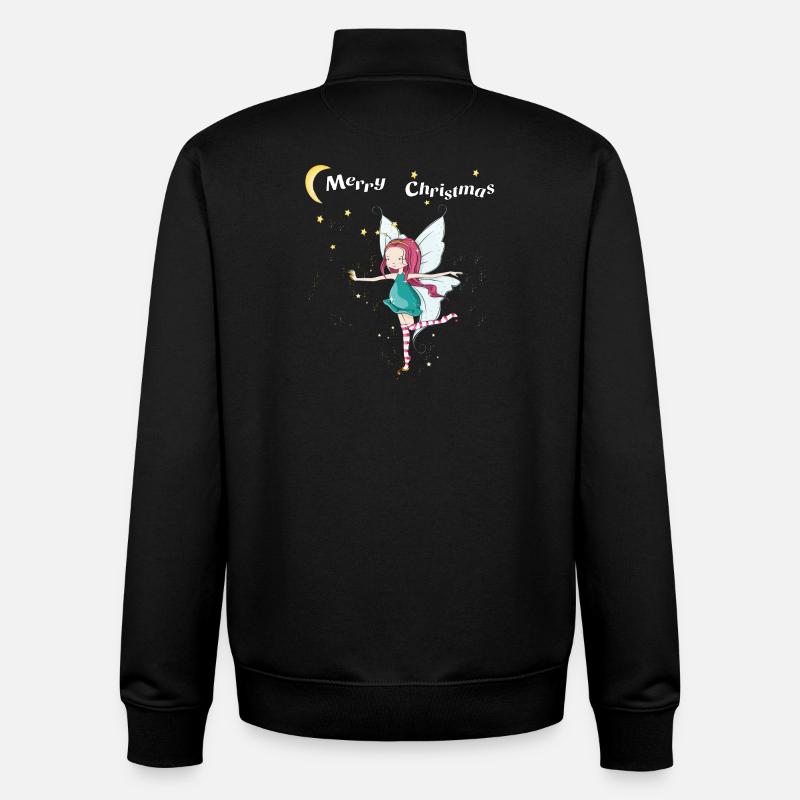 Joyeux Noël - Sweat zippé unisexe en coton bio Stanley/Stella - noir