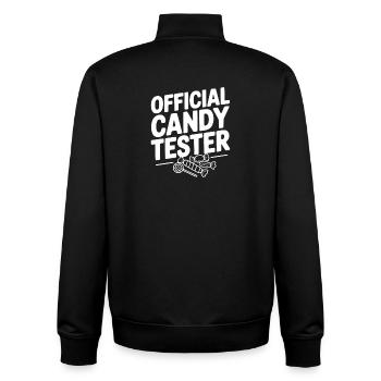 Official Candy Tester - Unisex Organic Zip Sweatshirt by Stanley/Stella - black - Back - AI Model Male 185 light (185cm)