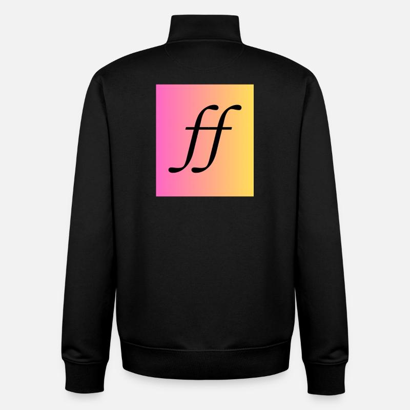 Fortissimo - Music Monogram Gradient - Unisex Organic Zip Sweatshirt by Stanley/Stella - black