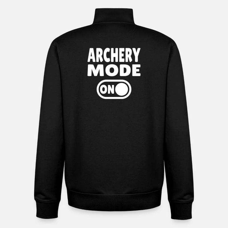 Mode tir à l’arc activé - Sweat zippé unisexe en coton bio Stanley/Stella - noir