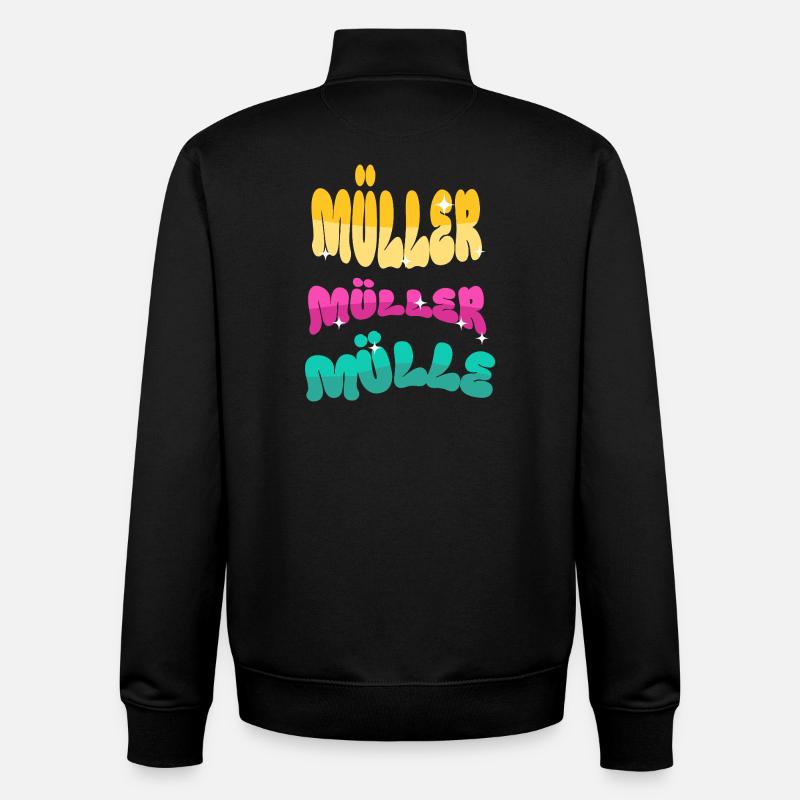 meunier - Sweat zippé unisexe en coton bio Stanley/Stella - noir