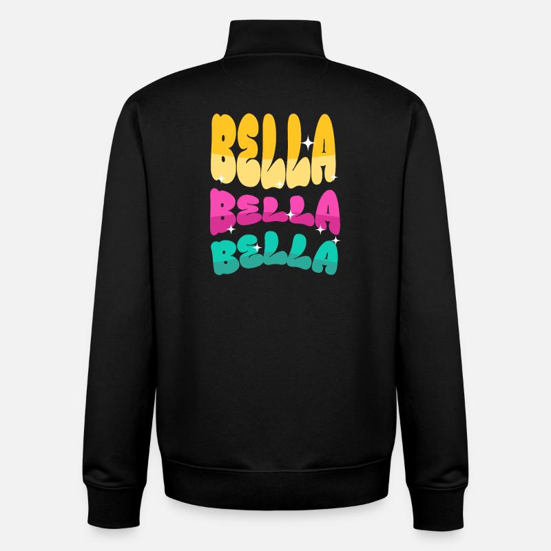 Bella - Sweat zippé unisexe en coton bio Stanley/Stella - noir