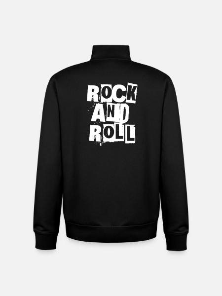 Rock'n'Roll-Grunge-Typografie - Unisex Organic Zip Sweatshirt von Stanley/Stella - Schwarz