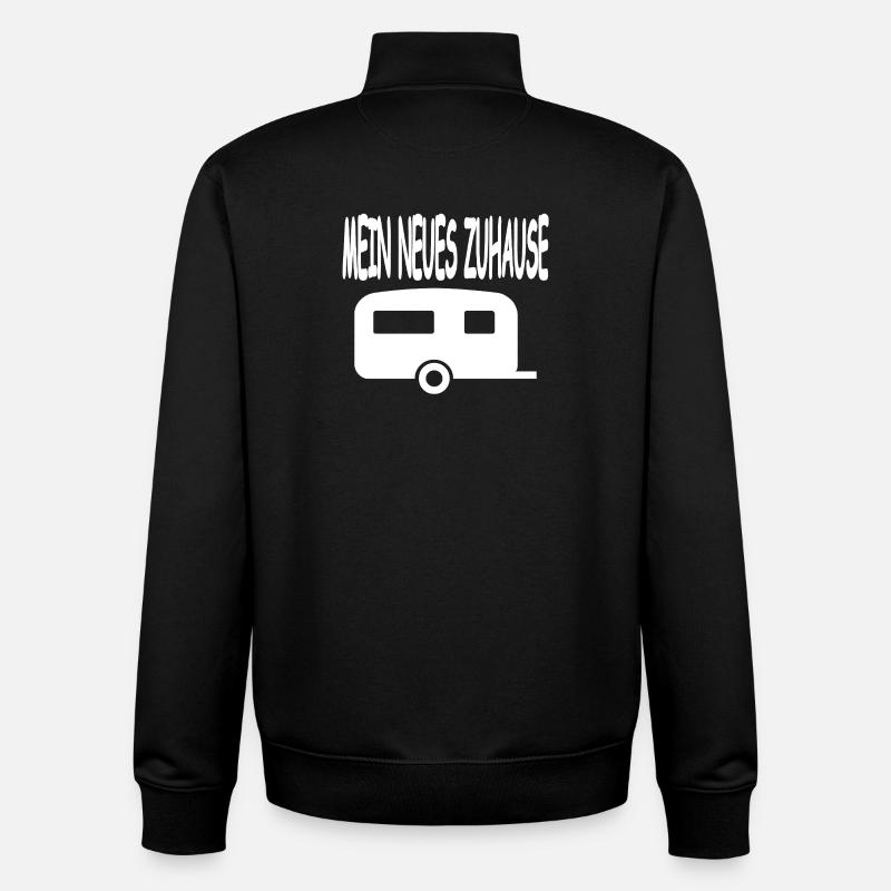 Camping - Unisex Organic Zip Sweatshirt by Stanley/Stella - black