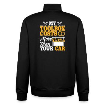 Mechaniker Mechatroniker Schrauber Geschenk - Unisex Organic Zip Sweatshirt von Stanley/Stella - Schwarz - Hinten - AI Model Male 185 light (185cm)