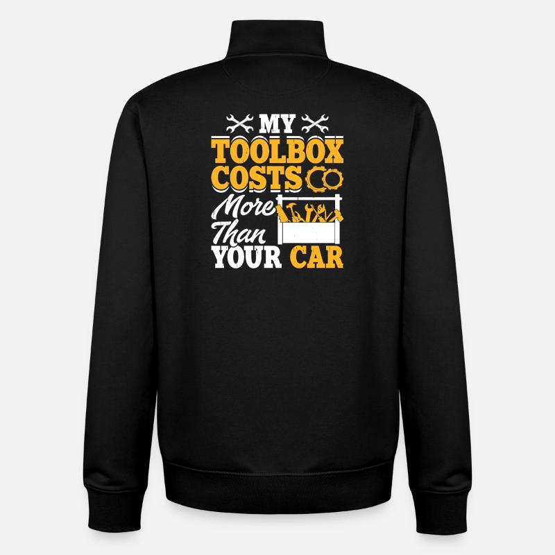 Mécanicien Mécatronicien Technicien Tournevis Cadeau - Sweat zippé unisexe en coton bio Stanley/Stella - noir