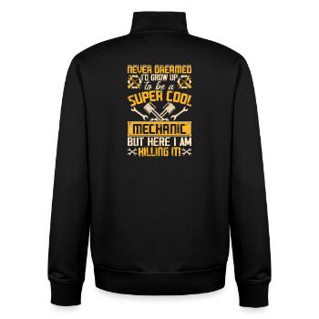 Mechaniker Mechatroniker Schrauber Geschenk - Unisex Organic Zip Sweatshirt von Stanley/Stella - Schwarz - Hinten - AI Model Male 185 light (185cm)