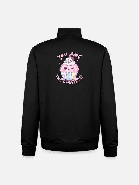 Du Bist Der Süßeste Cupcake - Unisex Organic Zip Sweatshirt von Stanley/Stella - Schwarz