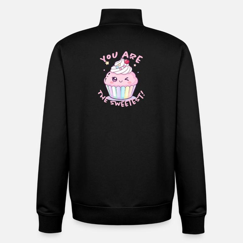 Tu es le cupcake le plus mignon - Sweat zippé unisexe en coton bio Stanley/Stella - noir