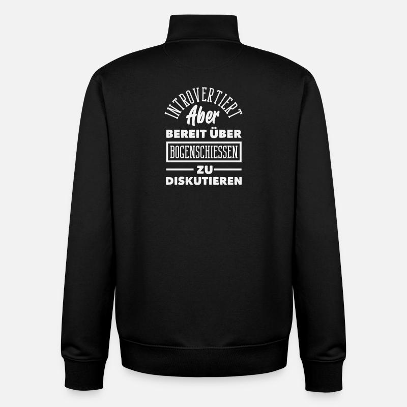 Ich gehe Bogenschießen - Unisex Organic Zip Sweatshirt von Stanley/Stella - Schwarz