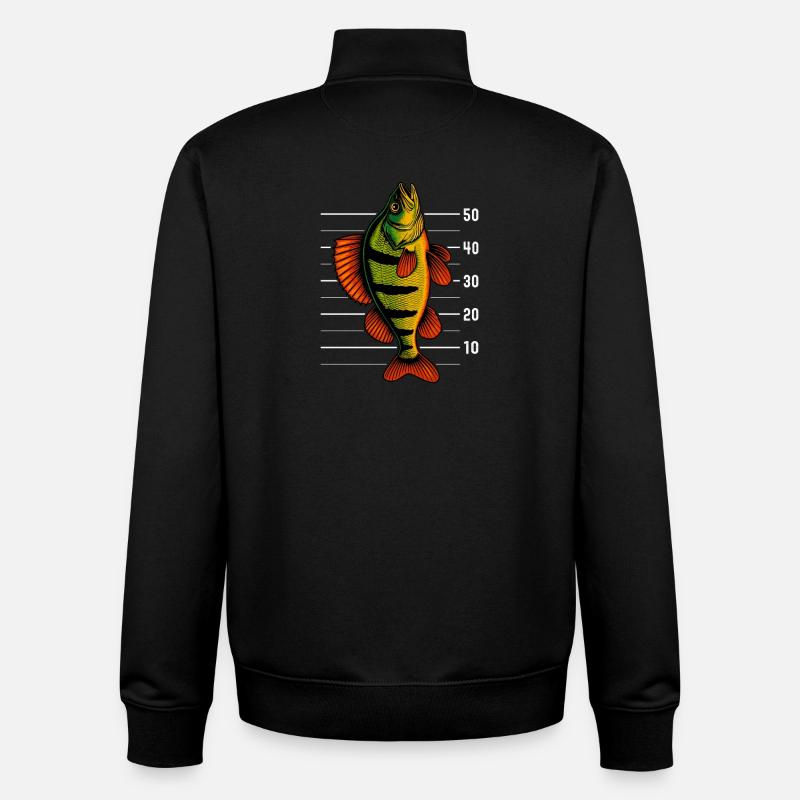 Barsch Flussbarsch Barsche Barsch Köder - Unisex Organic Zip Sweatshirt von Stanley/Stella - Schwarz