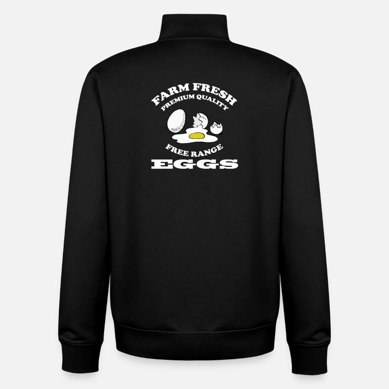 Eggs - Unisex Organic Zip Sweatshirt by Stanley/Stella - black