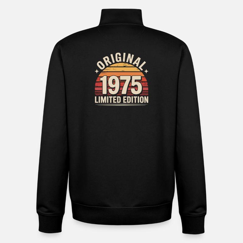 Original 1975 Edition Retro - Unisex Organic Zip Sweatshirt by Stanley/Stella - black