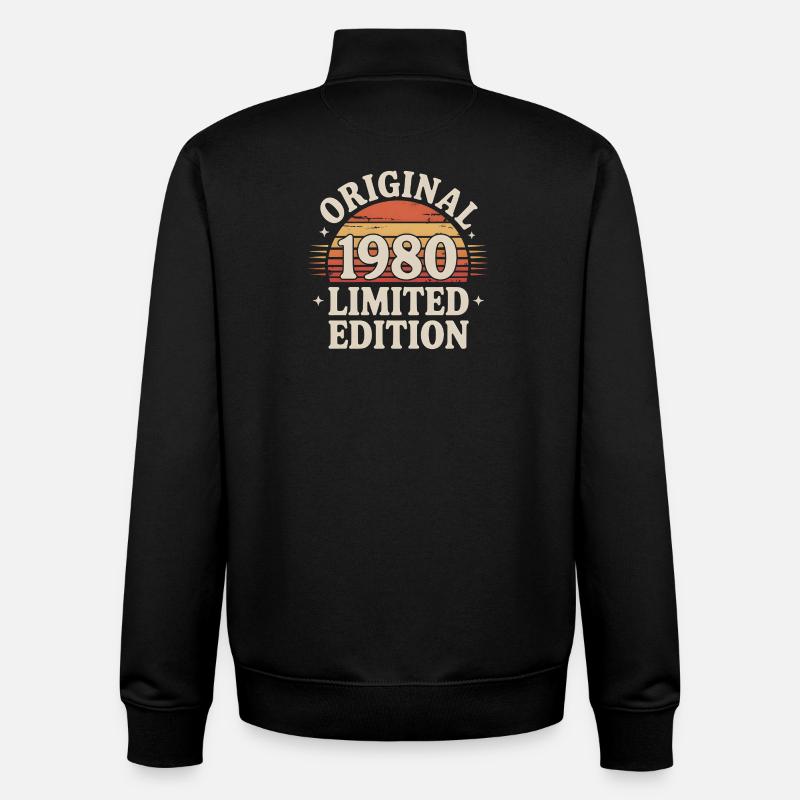 Edition 1980 Original Rétro - Sweat zippé unisexe en coton bio Stanley/Stella - noir