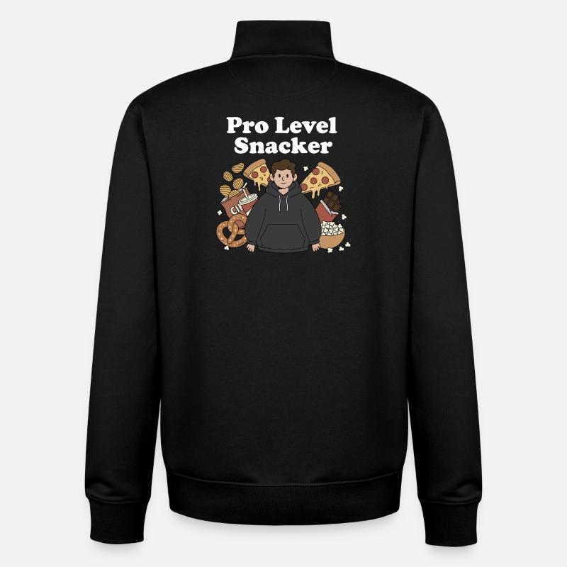 Pro Level Snacker Motiv - Unisex Organic Zip Sweatshirt von Stanley/Stella - Schwarz