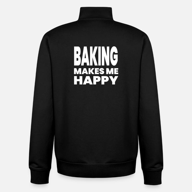 Bake - Unisex Organic Zip Sweatshirt by Stanley/Stella - black