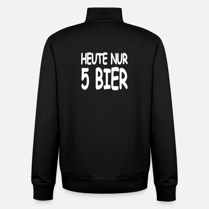 Bier - Unisex Organic Zip Sweatshirt von Stanley/Stella - Schwarz